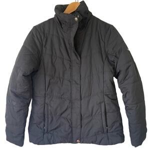 Columbia Mid Weight Black Puffer Jacket with Drawstring Waist • Size L 🗣